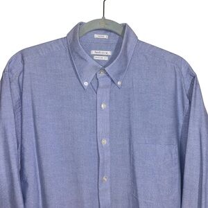 Van Heusen Regular Fit Oxford Long Sleeve Button Down Dress Shirt Neck Size 17